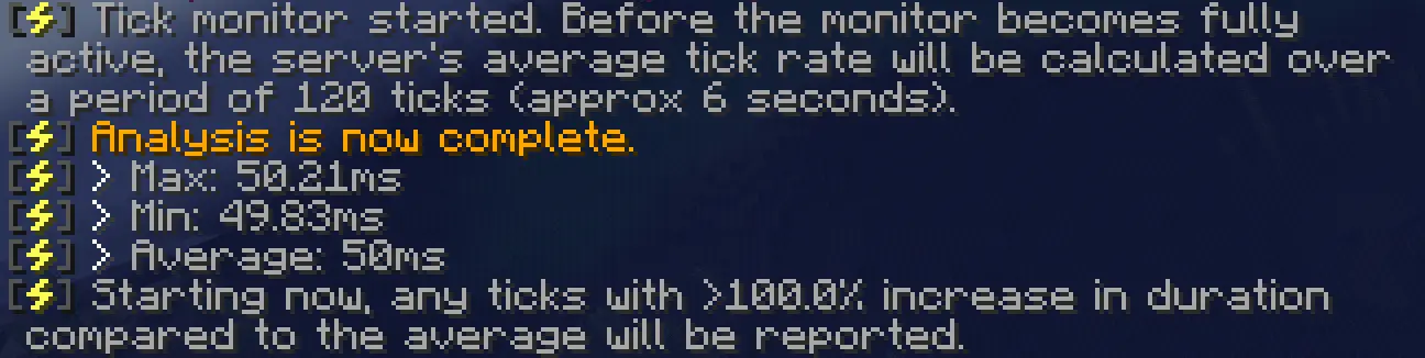 Пример работы /spark tickmonitor