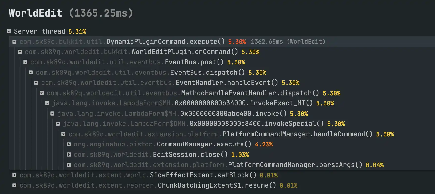 Пример профиля с --only-ticks-over